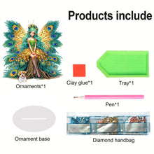 Load image into Gallery viewer, Acrylic Peacock Fairy Girl 5D DIY Diamond Art Tabletop Decorations Bedroom Decor
