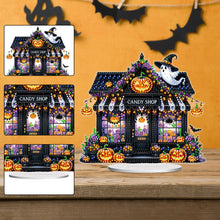 Load image into Gallery viewer, Acrylic Halloween Haunted Shop DIY Diamond Painting Home Desktop Ornaments Kit
