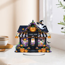Load image into Gallery viewer, Acrylic Halloween Haunted Shop DIY Diamond Painting Home Desktop Ornaments Kit
