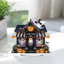 Load image into Gallery viewer, Acrylic Halloween Haunted Shop DIY Diamond Painting Home Desktop Ornaments Kit
