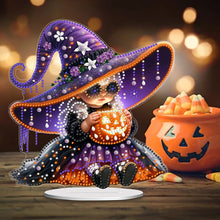 Load image into Gallery viewer, Acrylic Halloween Pumpkin Witch DIY Diamond Painting Home Desktop Ornaments Kit
