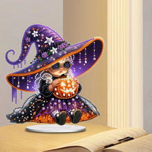 Load image into Gallery viewer, Acrylic Halloween Pumpkin Witch DIY Diamond Painting Home Desktop Ornaments Kit
