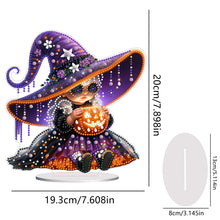 Load image into Gallery viewer, Acrylic Halloween Pumpkin Witch DIY Diamond Painting Home Desktop Ornaments Kit
