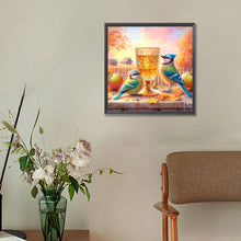 Load image into Gallery viewer, Diamond Painting - Full Round - Autumn water cup bird (30*30CM)
