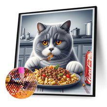 Load image into Gallery viewer, Diamond Painting - Full Round - Funny cat (30*30CM)
