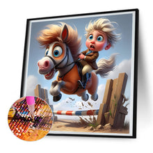 Load image into Gallery viewer, Diamond Painting - Full Round - Riding kid (30*30CM)

