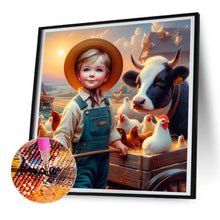 Load image into Gallery viewer, Diamond Painting - Full Round - Farm child (30*30CM)
