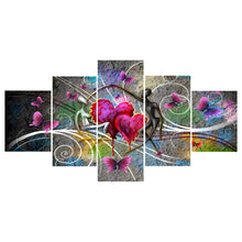 Load image into Gallery viewer, Diamond Painting - Full Round - Five-panel painting of love art human body (100*50CM)
