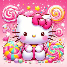 Load image into Gallery viewer, Diamond Painting - Full Round - Sweet Hello Kitty (40*40CM)
