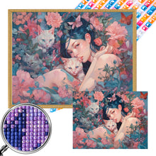 Load image into Gallery viewer, AB Diamond Painting - Full Square - Flower woman (50*40CM)
