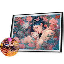 Load image into Gallery viewer, AB Diamond Painting - Full Square - Flower woman (50*40CM)
