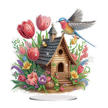 Load image into Gallery viewer, Tulip Cottage Acrylic Special Shape DIY Diamond Painting Desktop Ornaments
