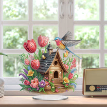 Load image into Gallery viewer, Tulip Cottage Acrylic Special Shape DIY Diamond Painting Desktop Ornaments
