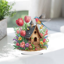 Load image into Gallery viewer, Tulip Cottage Acrylic Special Shape DIY Diamond Painting Desktop Ornaments
