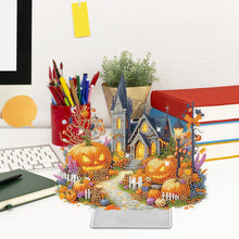 Load image into Gallery viewer, Acrylic Special Shaped Halloween Pumpkin Church 5D DIY Diamond Art Table Decor
