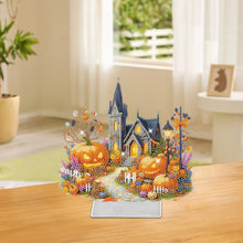 Load image into Gallery viewer, Acrylic Special Shaped Halloween Pumpkin Church 5D DIY Diamond Art Table Decor
