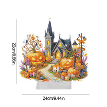 Load image into Gallery viewer, Acrylic Special Shaped Halloween Pumpkin Church 5D DIY Diamond Art Table Decor
