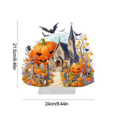 Load image into Gallery viewer, Acrylic Special Shaped Halloween Pumpkin Church 5D DIY Diamond Art Table Decor

