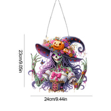 Load image into Gallery viewer, Acrylic Special Shaped Pumpkin Witch Hanging Diamond Art Kits Bedroom Decoration

