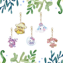 Load image into Gallery viewer, 5Pcs Acrylic Double Side Hello Kitty Diamond Art Craft Keychain DIY Crafts Decor
