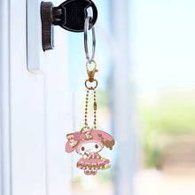Load image into Gallery viewer, 5Pcs Acrylic Double Side Hello Kitty Diamond Art Craft Keychain DIY Crafts Decor
