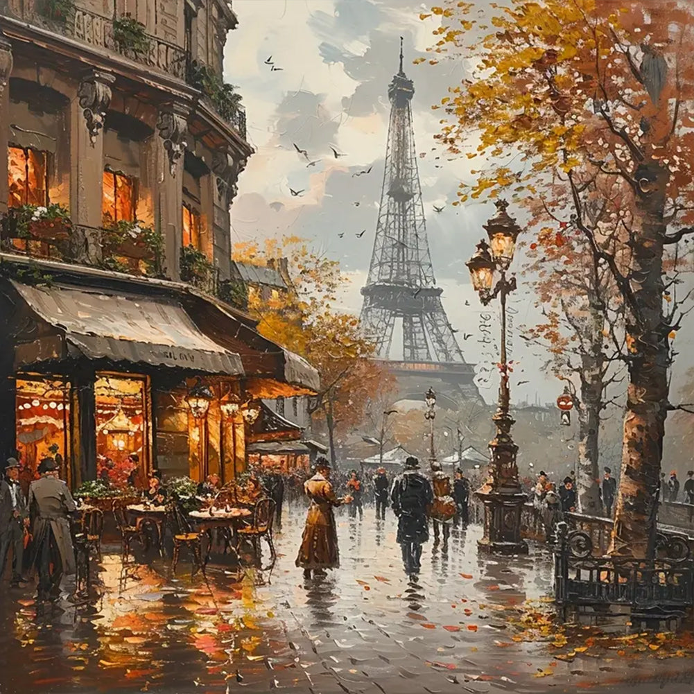 Diamond Painting - Full Round - Streets in Paris (40*40CM)