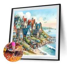 Load image into Gallery viewer, Diamond Painting - Full Round - House by the sea (40*40CM)
