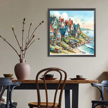 Load image into Gallery viewer, Diamond Painting - Full Round - House by the sea (40*40CM)
