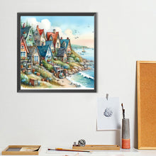 Load image into Gallery viewer, Diamond Painting - Full Round - House by the sea (40*40CM)

