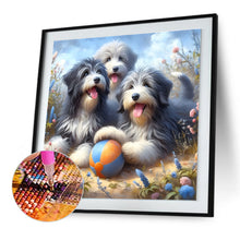 Load image into Gallery viewer, Diamond Painting - Full Round - Puppy playing with ball (30*30CM)
