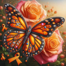 Load image into Gallery viewer, Diamond Painting - Full Round - Yellow rose butterfly (30*30CM)
