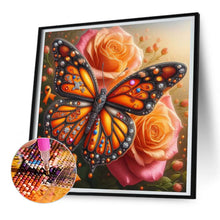 Load image into Gallery viewer, Diamond Painting - Full Round - Yellow rose butterfly (30*30CM)
