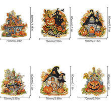 Load image into Gallery viewer, 6Pcs Acrylic Special Shape Halloween DIY Diamond Painting Fridge Magnet
