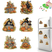 Load image into Gallery viewer, 6Pcs Acrylic Special Shape Halloween DIY Diamond Painting Fridge Magnet
