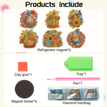 Load image into Gallery viewer, 6Pcs Acrylic Special Shape Pumpkin Diamond Painting Fridge Magnet for Home Decor
