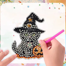 Load image into Gallery viewer, 6Pcs Acrylic Special Shape Halloween Pumpkin Diamond Painting Fridge Magnet
