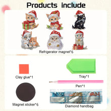 Load image into Gallery viewer, 6Pcs Acrylic Special Shape Garden Gnome Diamond Painting Fridge Magnet
