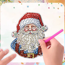 Load image into Gallery viewer, 6Pcs Acrylic Special Shape Santa Claus DIY Diamond Painting Fridge Magnet
