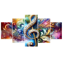 Load image into Gallery viewer, Diamond Painting - Full Round - Five-panel painting of beautiful music (100*50CM)
