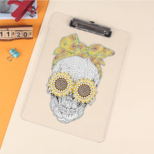 Load image into Gallery viewer, Acrylic Skull 5D DIY Diamond Painting File Folder Clipboard Office Stationary
