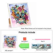 Load image into Gallery viewer, Diamond Painting - Partial Special Shaped - Skull (30*30CM)
