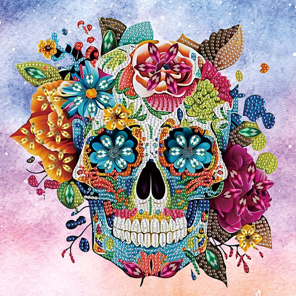 Diamond Painting - Partial Special Shaped - Skull (30*30CM)