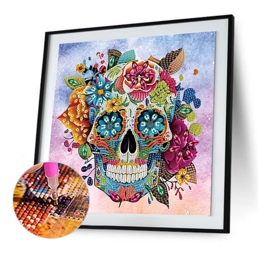 Diamond Painting - Partial Special Shaped - Skull (30*30CM)