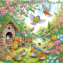 Load image into Gallery viewer, Diamond Painting - Partial Special Shaped - Bird house in the woods (30*30CM)
