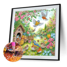 Load image into Gallery viewer, Diamond Painting - Partial Special Shaped - Bird house in the woods (30*30CM)
