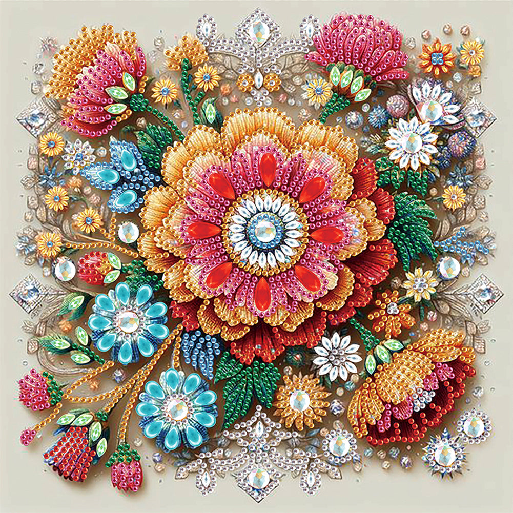 Diamond Painting - Partial Special Shaped - Gorgeous bouquet (30*30CM)