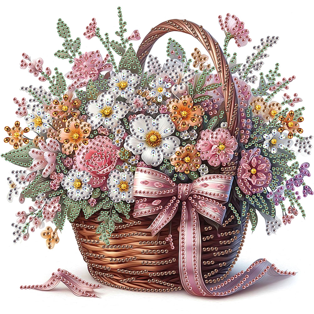Diamond Painting - Partial Special Shaped - Bouquet of flowers (30*30CM)