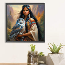 Load image into Gallery viewer, Diamond Painting - Full Square - Woman training eagle (40*40CM)
