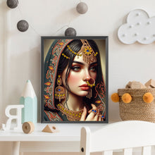 Load image into Gallery viewer, Diamond Painting - Partial Special Shaped - Indian beauty (30*40CM)
