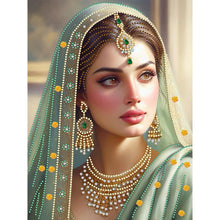 Load image into Gallery viewer, Diamond Painting - Partial Special Shaped - Indian beauty (30*40CM)
